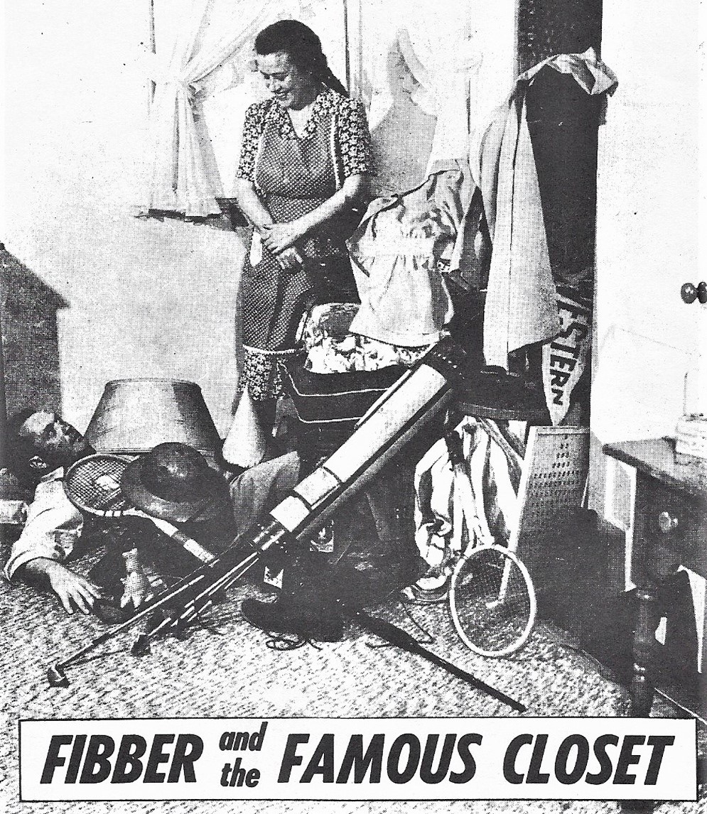 FIBBER MCGEE AND MOLLY HALL CLOSET EXHIBIT Fibber McGee and Molly Hall Closet Exhibit - 1990